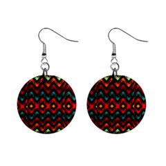 Seamless Native Zigzags By Flipstylez Designs Mini Button Earrings by flipstylezfashionsLLC