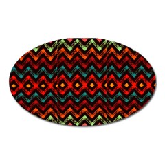 Seamless Native Zigzags By Flipstylez Designs Oval Magnet by flipstylezfashionsLLC