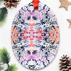 Elegant Japanese Inspired Floral Pattern  Ornament (oval) by flipstylezfashionsLLC