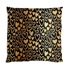 Cluster of tiny gold hearts seamless Vector design by FlipStylez Designs Standard Cushion Case (Two Sides)