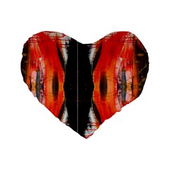 Retro Native Orange Graffiti By Kiekie Strickland Standard 16  Premium Heart Shape Cushions