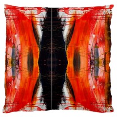 Retro Native Orange Graffiti By Kiekie Strickland Large Flano Cushion Case (two Sides) by flipstylezfashionsLLC