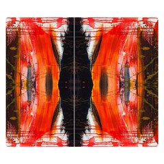 Retro Native Orange Graffiti By Kiekie Strickland Double Sided Flano Blanket (small)  by flipstylezfashionsLLC