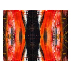 Retro Native Orange Graffiti By Kiekie Strickland Double Sided Flano Blanket (large)  by flipstylezfashionsLLC