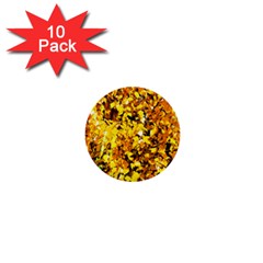 Birch Tree Yellow Leaves 1  Mini Buttons (10 Pack)  by FunnyCow