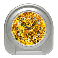 Birch Tree Yellow Leaves Travel Alarm Clock by FunnyCow