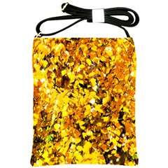 Birch Tree Yellow Leaves Shoulder Sling Bags by FunnyCow