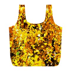 Birch Tree Yellow Leaves Full Print Recycle Bags (l)  by FunnyCow