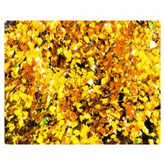 Birch Tree Yellow Leaves Double Sided Flano Blanket (medium)  by FunnyCow