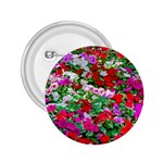 Colorful Petunia Flowers 2.25  Buttons Front