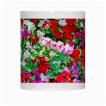 Colorful Petunia Flowers White Mugs Center