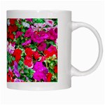 Colorful Petunia Flowers White Mugs Right