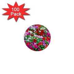 Colorful Petunia Flowers 1  Mini Magnets (100 Pack)  by FunnyCow