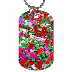 Colorful Petunia Flowers Dog Tag (two Sides) by FunnyCow