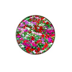 Colorful Petunia Flowers Hat Clip Ball Marker (4 Pack) by FunnyCow