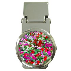 Colorful Petunia Flowers Money Clip Watches by FunnyCow