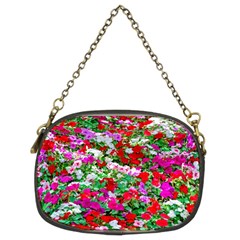 Colorful Petunia Flowers Chain Purses (two Sides)  by FunnyCow