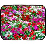 Colorful Petunia Flowers Double Sided Fleece Blanket (Mini)  35 x27  Blanket Front