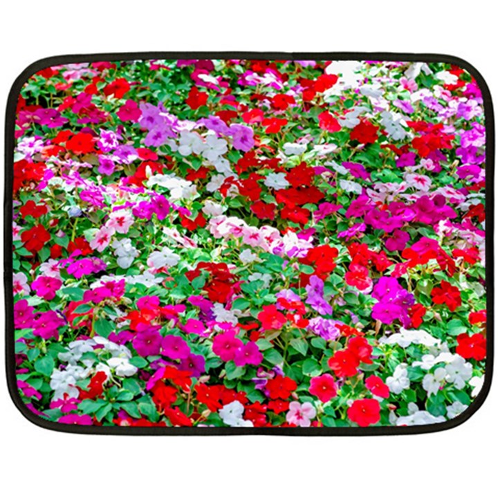 Colorful Petunia Flowers Double Sided Fleece Blanket (Mini) 