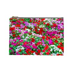 Colorful Petunia Flowers Cosmetic Bag (large) by FunnyCow