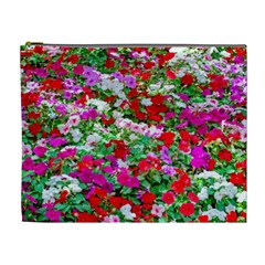 Colorful Petunia Flowers Cosmetic Bag (xl) by FunnyCow