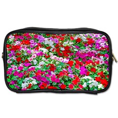 Colorful Petunia Flowers Toiletries Bags by FunnyCow