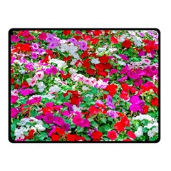 Colorful Petunia Flowers Fleece Blanket (small) by FunnyCow