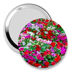 Colorful Petunia Flowers 3  Handbag Mirrors by FunnyCow