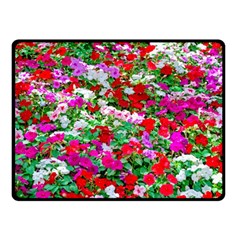 Colorful Petunia Flowers Double Sided Fleece Blanket (small)  by FunnyCow