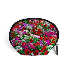 Colorful Petunia Flowers Accessory Pouches (small)  by FunnyCow