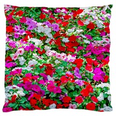 Colorful Petunia Flowers Standard Flano Cushion Case (one Side) by FunnyCow