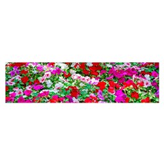 Colorful Petunia Flowers Satin Scarf (Oblong)