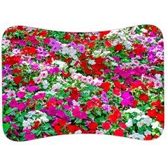 Colorful Petunia Flowers Velour Seat Head Rest Cushion