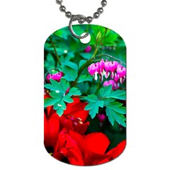 Bleeding Heart Flowers Dog Tag (one Side) by FunnyCow