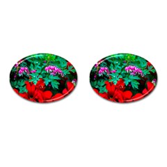 Bleeding Heart Flowers Cufflinks (oval) by FunnyCow