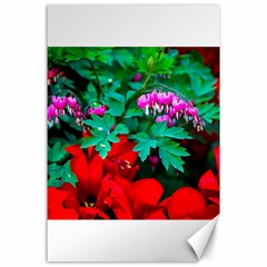 Bleeding Heart Flowers Canvas 24  X 36  by FunnyCow