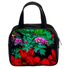 Bleeding Heart Flowers Classic Handbags (2 Sides) by FunnyCow