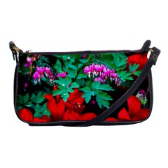 Bleeding Heart Flowers Shoulder Clutch Bags by FunnyCow