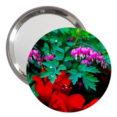 Bleeding Heart Flowers 3  Handbag Mirrors by FunnyCow