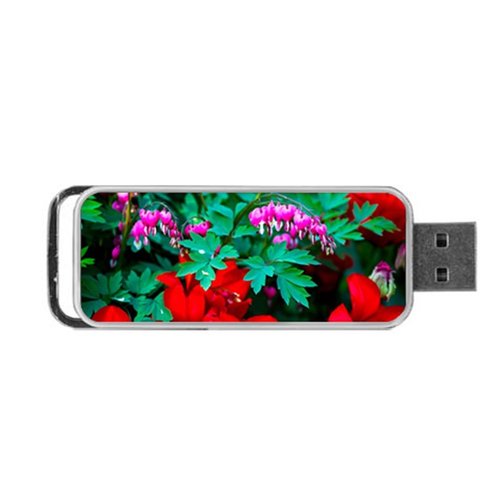 Bleeding Heart Flowers Portable USB Flash (Two Sides)