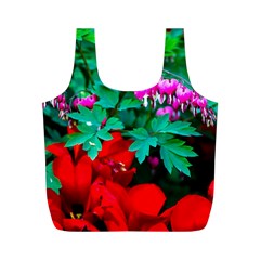 Bleeding Heart Flowers Full Print Recycle Bags (m)  by FunnyCow