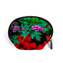 Bleeding Heart Flowers Accessory Pouches (small)  by FunnyCow