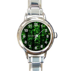 Emerald Forest Round Italian Charm Watch by FunnyCow