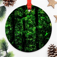 Emerald Forest Ornament (round) by FunnyCow