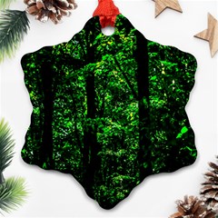 Emerald Forest Ornament (snowflake) by FunnyCow