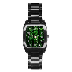 Emerald Forest Stainless Steel Barrel Watch by FunnyCow