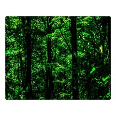 Emerald Forest Double Sided Flano Blanket (large)  by FunnyCow