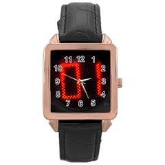 The Time Is Now Rose Gold Leather Watch  by FunnyCow