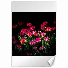 Pink Tulips Dark Background Canvas 20  X 30   by FunnyCow