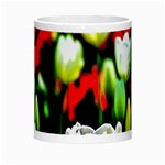 White And Red Sunlit Tulips Morph Mugs Center